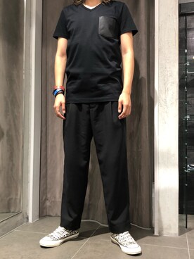 「junhashimoto（ジュンハシモト）のアイテム（トップス）」を使った、大空さん（メンズ・177cm）の夏コーディネート