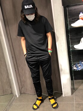 「junhashimoto（ジュンハシモト）のアイテム（トップス）」を使った、大空さん（メンズ・177cm）の夏コーディネート