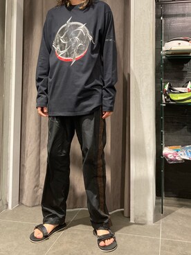 「B'2nd（ビーセカンド）のアイテム（トップス）」を使った、大空さん（メンズ・177cm）の夏コーディネート