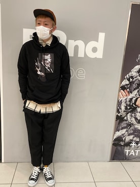 「B'2nd（ビーセカンド）のアイテム（パンツ）」を使った、大空さん（メンズ・177cm）の冬コーディネート