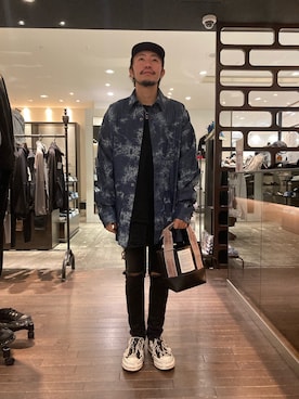 「B'2nd（ビーセカンド）のアイテム（バッグ）」を使った、大空さん（メンズ・177cm）の冬コーディネート