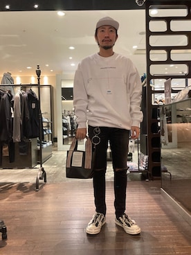 「アイテム（スウェット）」を使った、大空さん（メンズ・177cm・20代）の冬コーディネート