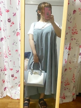 「アイテム（ワンピース/ドレス）」を使った、きのこパスタ@フォロバ100%さん（レディース・153cm・10代）の夏コーディネート