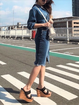 「EGOIST（エゴイスト）のアイテム（スカート）」を使った、EGOIST staffさん（レディース・160cm）の春コーディネート