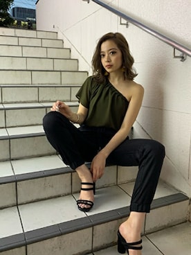 「EGOIST（エゴイスト）のアイテム（その他トップス）」を使った、EGOIST staffさん（レディース・165cm）の夏コーディネート