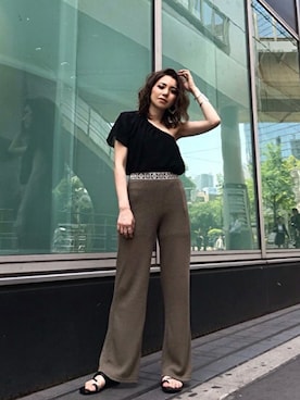 「EGOIST（エゴイスト）のアイテム（その他トップス）」を使った、EGOIST staffさん（レディース・159cm）の夏コーディネート