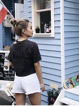 「白デニム」｜EGOIST staffさん（レディース・155cm）の夏コーディネート