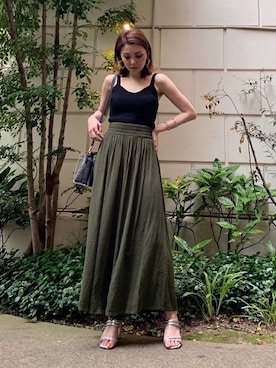 「ウエストゴム」｜「アイテム（アクセサリー）」を使った、EGOIST staffさん（レディース・159cm）の夏コーディネート