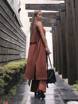 「EGOIST（エゴイスト）のアイテム（その他パンツ）」を使った、EGOIST staffさん（レディース・155cm）の夏コーディネート