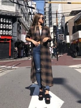 「EGOIST（エゴイスト）のアイテム（チューブトップ）」を使った、EGOIST staffさん（レディース・155cm）の夏コーディネート