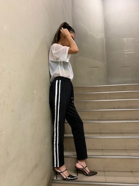「EGOIST（エゴイスト）のアイテム（その他トップス）」を使った、EGOIST staffさん（レディース・165cm）の夏コーディネート