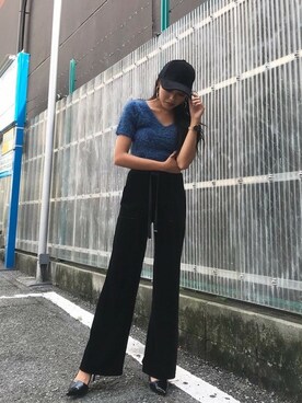 「EGOIST（エゴイスト）のアイテム（キャップ）」を使った、EGOIST staffさん（レディース・158cm）の秋コーディネート