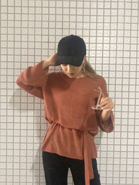 「EGOIST（エゴイスト）のアイテム（キャップ）」を使った、EGOIST staffさん（レディース・155cm）の秋コーディネート