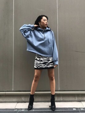 「EGOIST（エゴイスト）のアイテム（スカート）」を使った、EGOIST staffさん（レディース・158cm）の秋コーディネート