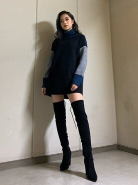 「EGOIST（エゴイスト）のアイテム（ワンピース/ドレス）」を使った、EGOIST staffさん（レディース・165cm）の秋コーディネート