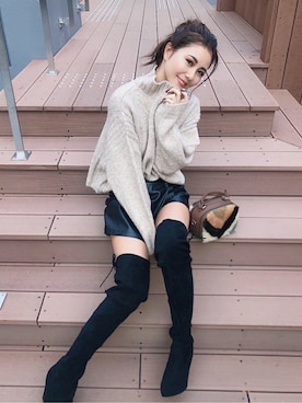 「EGOIST（エゴイスト）のアイテム（その他パンツ）」を使った、EGOIST staffさん（レディース・160cm）の秋コーディネート