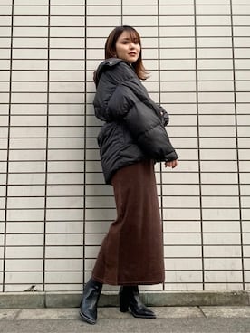 「EGOIST（エゴイスト）のアイテム（ワンピース/ドレス）」を使った、EGOIST staffさん（レディース・159cm）の冬コーディネート