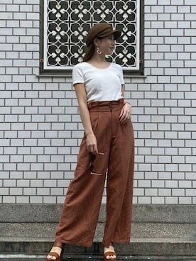 「EGOIST（エゴイスト）のアイテム（キャップ）」を使った、EGOIST staffさん（レディース・160cm）の春コーディネート