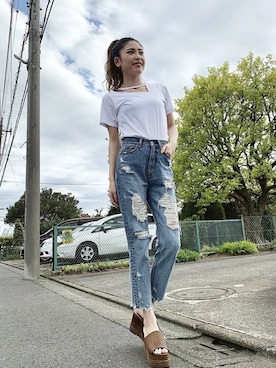 「EGOIST（エゴイスト）のアイテム」を使った、EGOIST staffさん（レディース・165cm）の春コーディネート