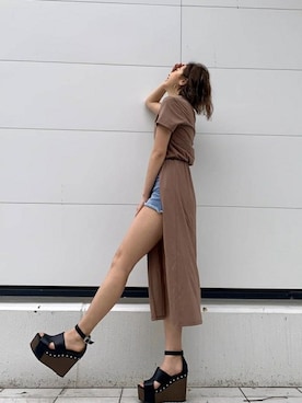 「ロング丈」｜EGOIST staffさん（レディース・165cm）の春コーディネート