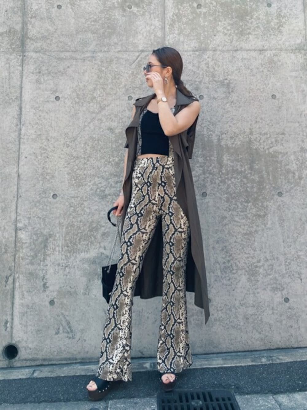 初期　GO AHEAD スカル　キャミソール REDYAZEL｜シャーリングキャミソール*ドロストスカート