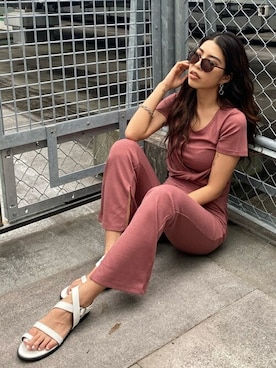 「ワッフル」｜「アイテム（サンダル）」を使った、EGOIST staffさん（レディース・161cm）の夏コーディネート