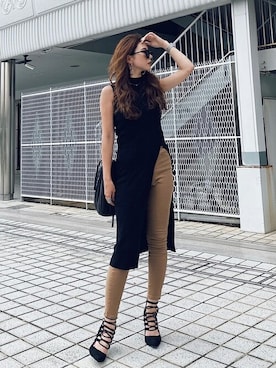 「EGOIST（エゴイスト）のアイテム（パンプス）」を使った、EGOIST staffさん（レディース・160cm）の夏コーディネート