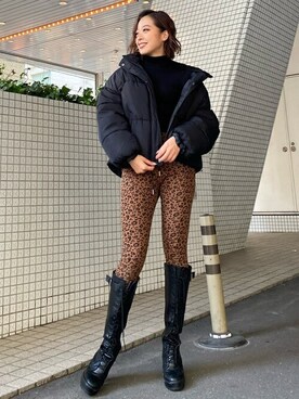 「EGOIST（エゴイスト）のアイテム（ダウンジャケット/コート）」を使った、EGOIST staffさん（レディース・165cm）の秋コーディネート