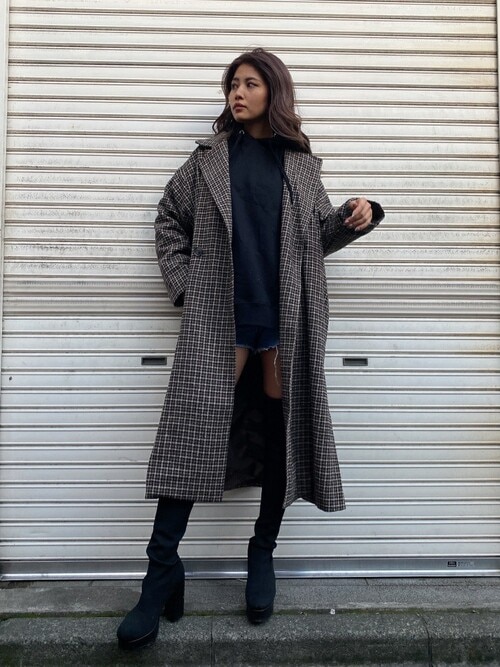 EGOIST（エゴイスト）の「チェックダブルチェスターコート（チェスター
