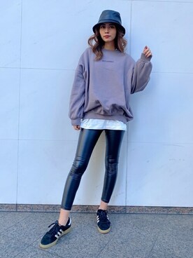 「EGOIST（エゴイスト）のアイテム（スウェット）」を使った、EGOIST staffさん（レディース・165cm）の冬コーディネート