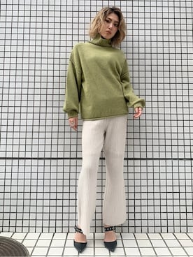 「EGOIST（エゴイスト）のアイテム（その他パンツ）」を使った、EGOIST staffさん（レディース・165cm）の冬コーディネート