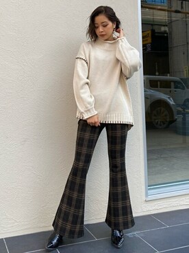 「EGOIST（エゴイスト）のアイテム」を使った、EGOIST staffさん（レディース・165cm）の冬コーディネート