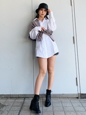 「EGOIST（エゴイスト）のアイテム（アクセサリー）」を使った、EGOIST staffさん（レディース・160cm）の冬コーディネート