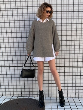 「EGOIST（エゴイスト）のアイテム（アクセサリー）」を使った、EGOIST staffさん（レディース・165cm）の春コーディネート