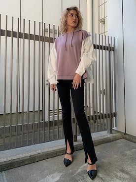 「EGOIST（エゴイスト）のアイテム（パンプス）」を使った、EGOIST staffさん（レディース・165cm）の春コーディネート