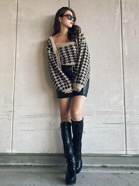 「EGOIST（エゴイスト）のアイテム（ブーツ）」を使った、EGOIST staffさん（レディース・161cm）の秋コーディネート