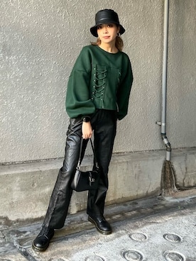 「EGOIST（エゴイスト）のアイテム」を使った、EGOIST staffさん（レディース・165cm）の冬コーディネート