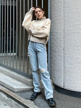 「EGOIST（エゴイスト）のアイテム」を使った、EGOIST staffさん（レディース・159cm）の冬コーディネート