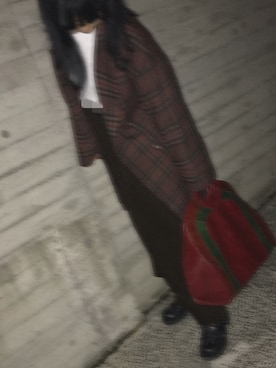 「one after another NICE CLAUP（ワンアフターアナザーナイスクラップ）のアイテム（チェスターコート）」を使った、S ‪‪❤︎‬さん（レディース・154cm）の秋コーディネート