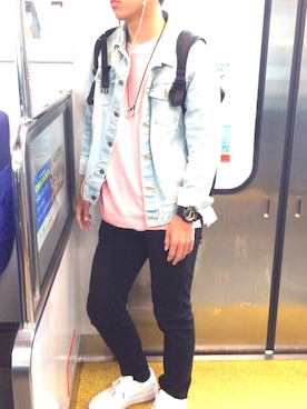 「寒い」｜「アイテム（デニムジャケット）」を使った、てぃーきさん（メンズ・170cm）の秋コーディネート