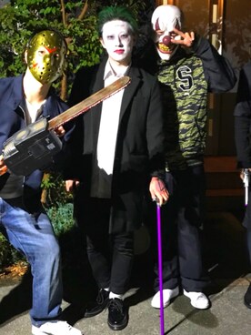 「halloween」｜「アイテム（チェスターコート）」を使った、てぃーきさん（メンズ・170cm）の秋コーディネート