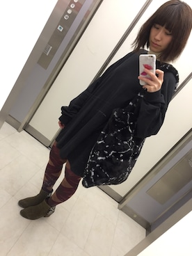 「だぼだぼ」｜「アイテム（ワンピース/ドレス）」を使った、m o e○▲□さん（レディース・161cm）の冬コーディネート