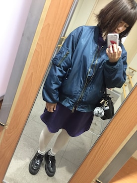 「MURUA（ムルーア）のアイテム（ボストンバッグ）」を使った、m o e○▲□さん（レディース・161cm）の冬コーディネート