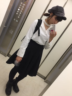 m o e○▲□さん（レディース・161cm）の冬コーディネート