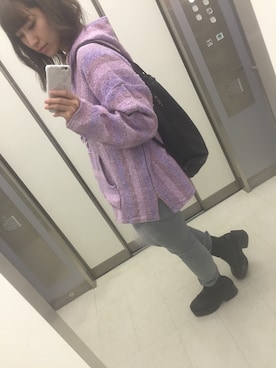 m o e○▲□さん（レディース・161cm）の冬コーディネート