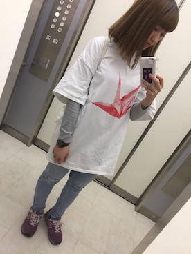 m o e○▲□さん（レディース・161cm）の春コーディネート