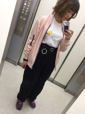 m o e○▲□さん（レディース・161cm）の春コーディネート