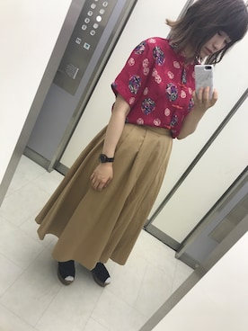 「RANDA」｜「アイテム（アナログ腕時計）」を使った、m o e○▲□さん（レディース・161cm）の夏コーディネート