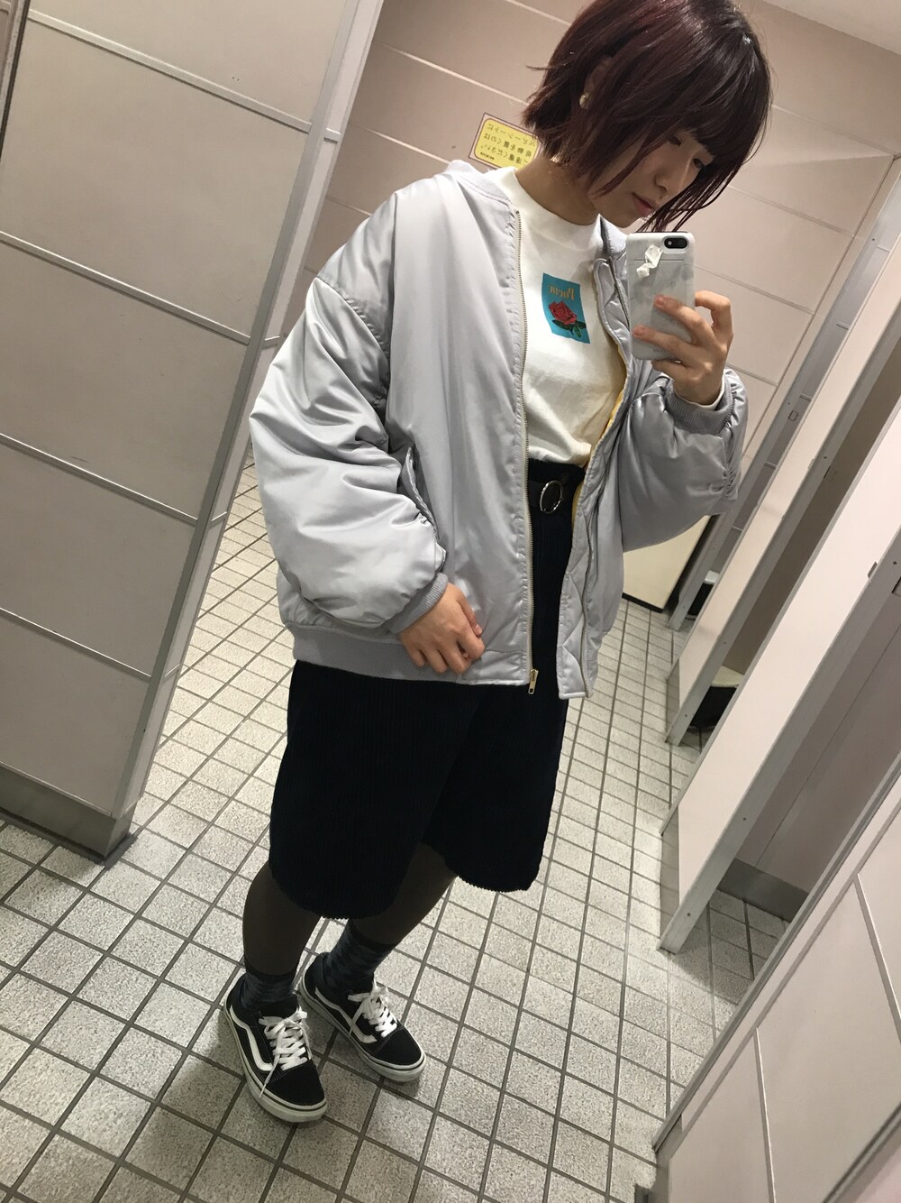 「FIG&VIPER、MA-1、カジュアルコーデ、moussy、コーデュロイ、Ehyphenworldgallery、スニーカー、VANS、韓国語ファッション、street」｜「instagram🏃🏃のアイテム（その他、その他）」を使った、m o e○▲□さん（レディース・161cm）の秋コーディネートの1枚目の写真