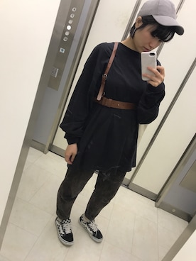 「Another Edition」｜「アイテム（キャップ）」を使った、m o e○▲□さん（レディース・161cm）の春コーディネート